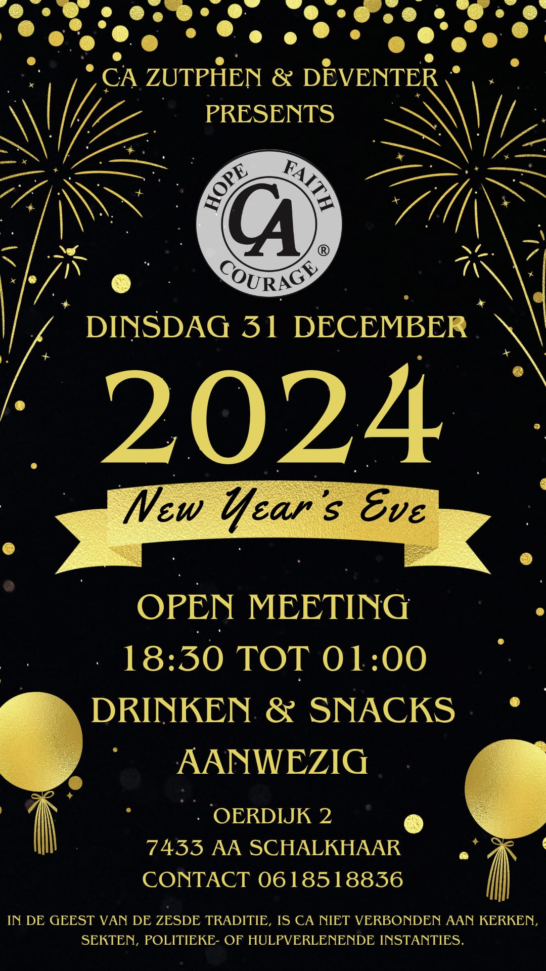 CA NEW YEARS EVE OPEN MEETING