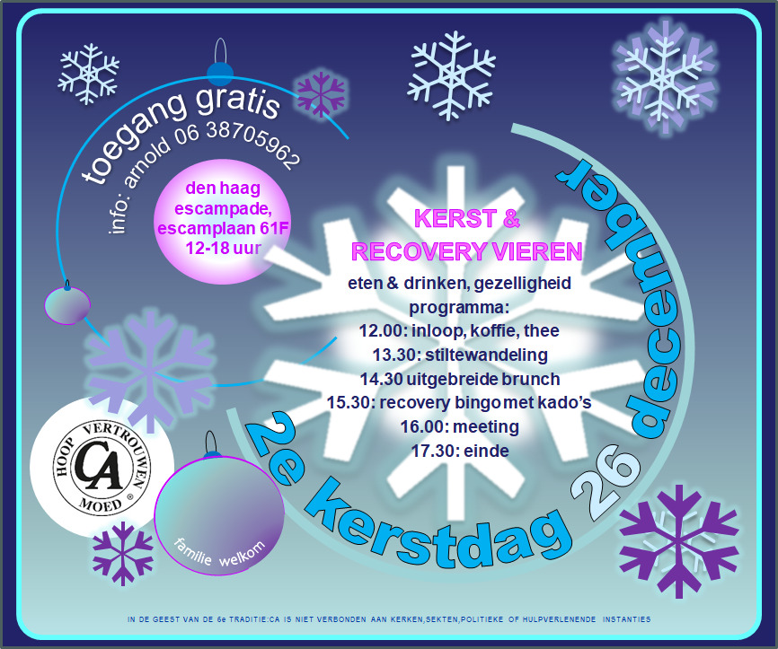 Kerst en Recovery Vieren CA – Den Haag